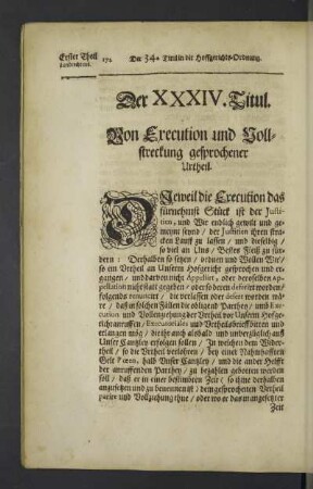 Der XXXIV. Titul.
