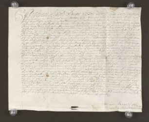 1718 Apr. 25. Lehnsbrief der Wends v. Crassenstein für Kleinsorgen über den 'Oberhof zu Vogelhorst' (Böhmershof).