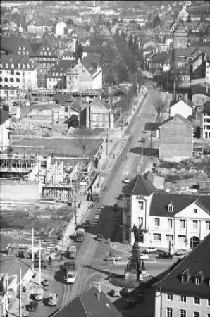 Freiburg: Blick vom Münster; Habsburgerstraße, Siegesdenkmal