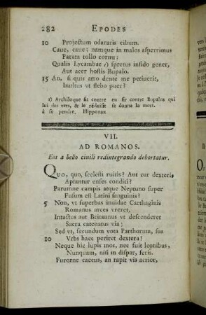 VII. Ad Romanos = VII. Aux Romains