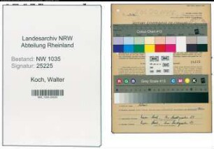 Entnazifizierung Walter Koch , geb. 31.10.1902 (Kaufmaennischer Angestellter)