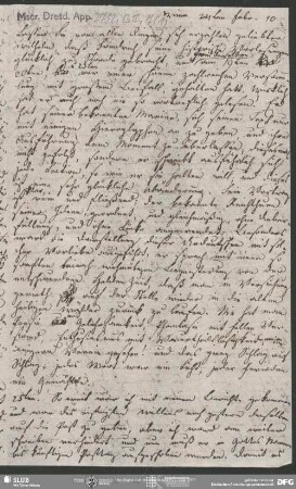 Eigenh. Brief von Dorothea von Schlegel an August Wilhelm von Schlegel, Wien, 24.02.1810