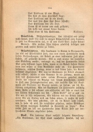 Pünktlichkeit.