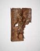 Bronzeplatte: Mann mit Stab und Dolch (ein Stück rausgebroch