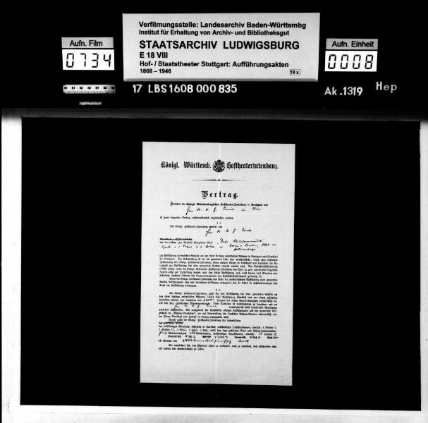 Das Veilchenmädel. Operette von Josef Hellmesberger
