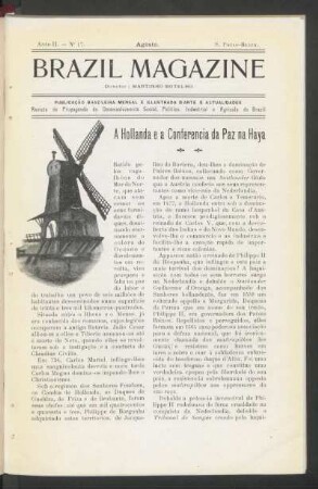 A Hollanda e a Conferência da Paz na Haya