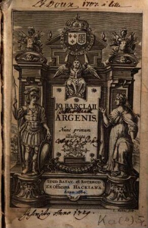 Jo. Barclaii Argenis : nunc primum illustrata
