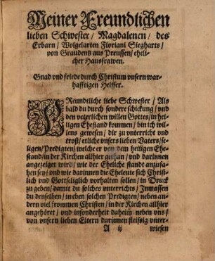 Hochzeit-Predigten : aus dem 24. Capitel des Ersten Buchs Mosis, von der Hochzeit Isaacs und Rebecca ...