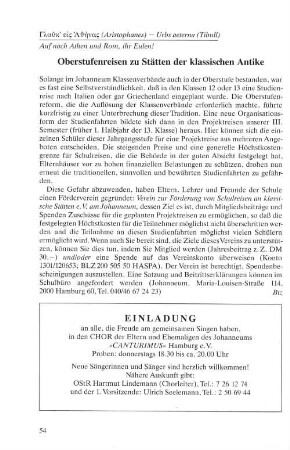 Oberstufenreisen zu Stätten der klassischen Antike