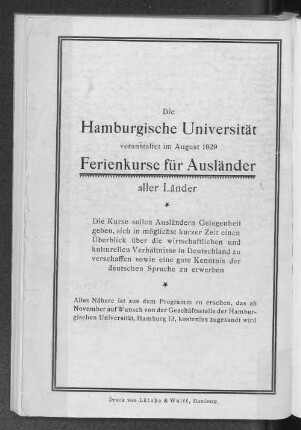 Ferienkurse für Ausländer