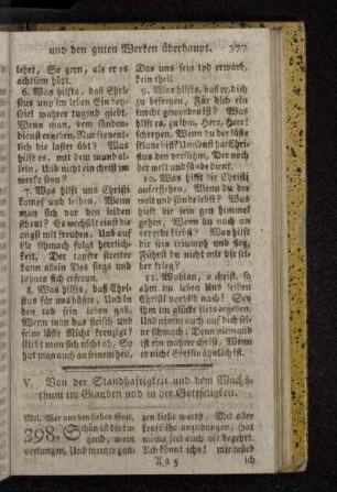 V. Von der Standhaftigkeit und dem Wachsthum im Glauben und in der Gottseligkeit.