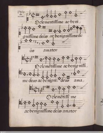 Philippus de Monte : O clementissime ac benignissime deus