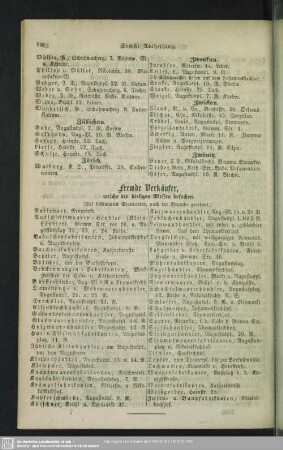 Fremde Verkäufer, welche die hiesigen Messen besuchen