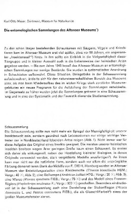 Die entomologischen Sammlungen des Altonaer Museums