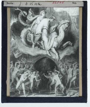 Koch, Dantes Flug auf Geryon (Illustration für Inferno, Gesang VXII, Vers 121)