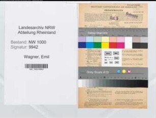 Entnazifizierung Emil Wagner, geb. 25.12.1890 (Kaufm.Angest.)