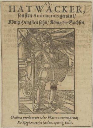 Bildnis des Hatwacker, König der Sachsen