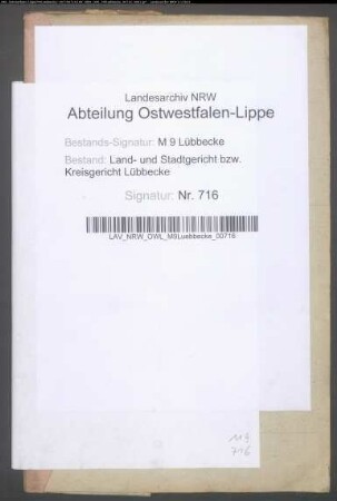 Erblasser: Kohlwes, Marie Dorothea (nicht Marie Charlotte):