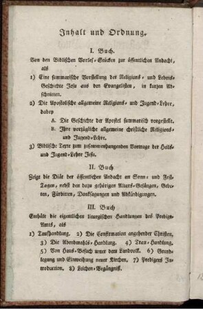 Inhalt und Ordnung