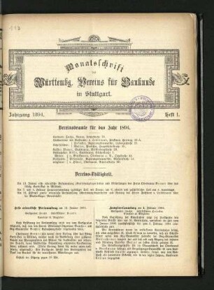 1894. Heft 1