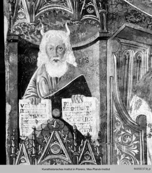 Apsisdekoration : Moses, Aaron und der Evangelist Johannes