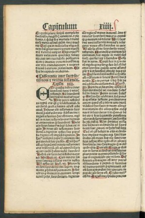 Differentia inter sacerdotium novi et veteris testamenti. Capitulum xiiii.