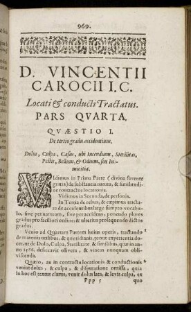 Quæstio I. - Quæstio VII.