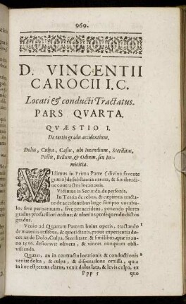 Quæstio I. - Quæstio VII.