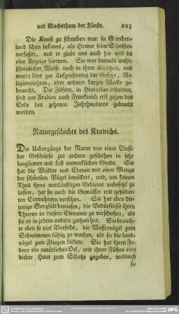 Naturgeschichte des Kranichs