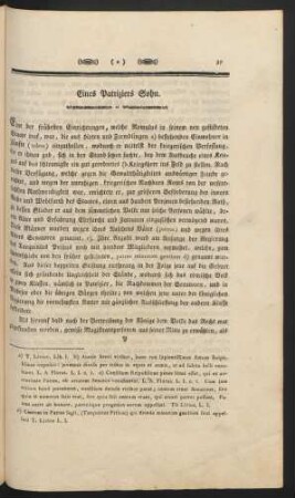 Eines Patriziers Sohn