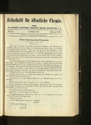 Haemoglobin-Präparate.
