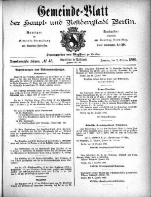 1888,43: No. 43, 21. Oktober 1888