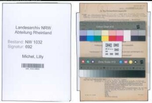 Entnazifizierung Lilly Michel , geb. 18.06.1896 ()