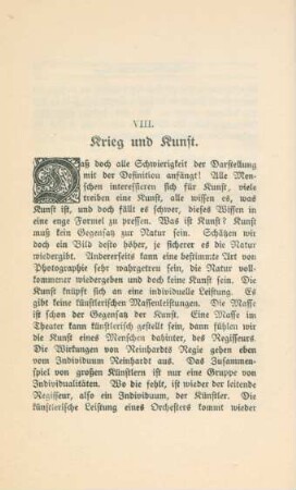 VIII. Krieg und Kunst