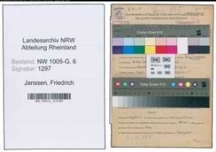 Entnazifizierung Friedrich Janssen , geb. 14.05.1887 ()