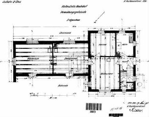 Hochdorf (b Horb): Haltepunkt Verwaltungsgebäude Grundriß Erdgeschoß (mit Gebälk)
