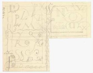 Kalligrafiestudien : Studien zu Initialen, teilweise ornamentiert