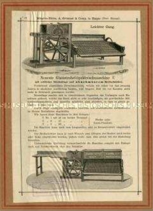 Neueste Glattstroh-Göpeldreschmaschine U