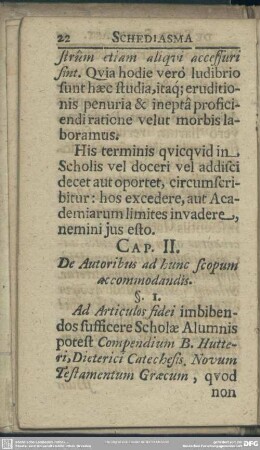 Cap. II. De Autoribus ad hunc scopum accommodandis