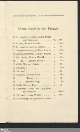 Schmucksachen von Prouvé