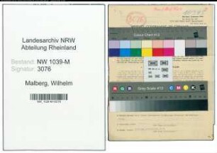 Entnazifizierung Wilhelm Malberg , geb. 02.02.1907 (Polizist)