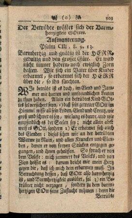 Der Betrübte tröstet sich der Barmhertzigkeit Gottes.