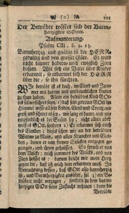 Der Betrübte tröstet sich der Barmhertzigkeit Gottes.