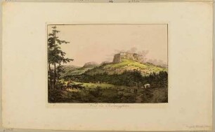 Der Königstein mit der Festung in der Sächsischen Schweiz von Nordwesten