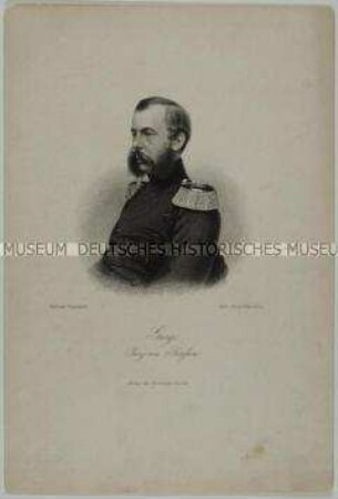 Halbfiguriges Bildnis von Georg Prinz von Preußen sitzend mit Uniform im Halbprofil