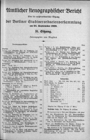Sitzung 31, 24. September 1929