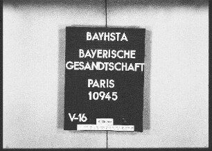 Prosiegel, Theodor, Gymnasialassistent in München, Entleihung von französischen Handschriften aus der Nationalbibliothek in Paris