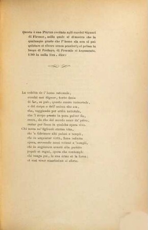 Due farse del secolo XVI : con la Descrizione ragionata del volume miscellaneo della Biblioteca di Wolfenbüttel contenente poemetti popolari italiani