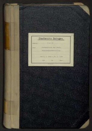 Wald: Stadtverordnetenversammlung 1910-1916