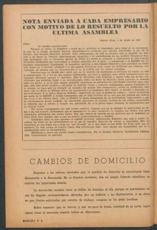 Cambios de domicilio